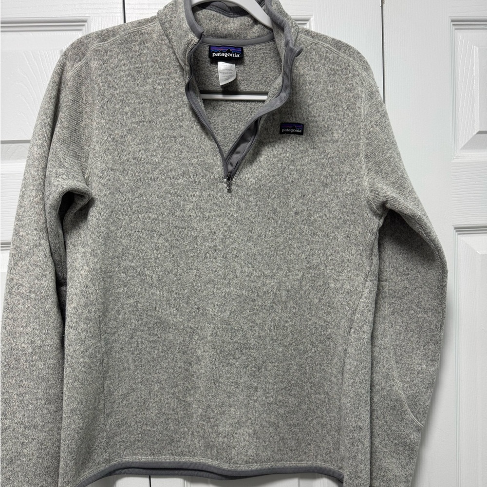 Patagonia Light Gray Half-Zip Fleece Pullover